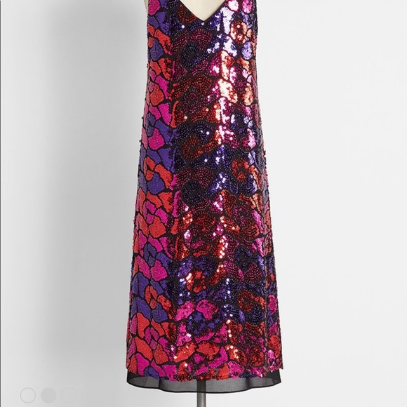 💕✨ ModCloth Sequin For Scale Midi Dress XL - Picture 2 of 8